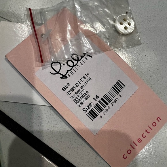 RARE Lilly Pulitzer NWT Amelia pants size 14. White label. - Picture 2 of 9